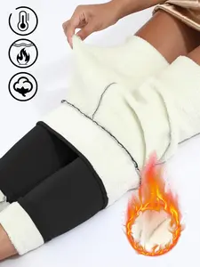 Fleece Lined Leggings Women Gym Workout Leggings Tummy Control High Waisted Workout Winter Warm Soft Yoga Pants Shaping Leggings