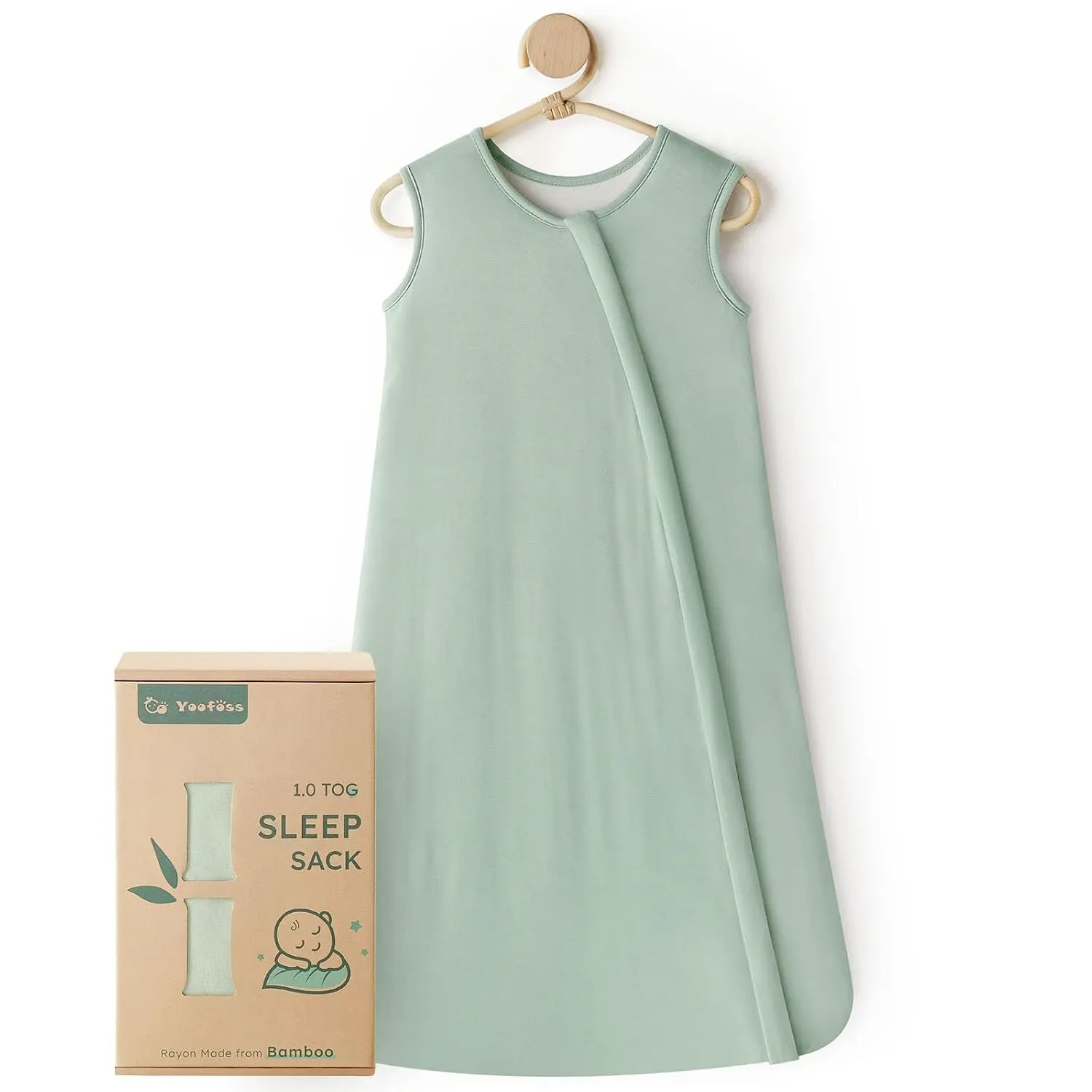 Yoofoss Rayon Made from Bamboo Cooling Baby Sleep Sack 6-12 Months Summer TOG 0.5 Baby Wearable Blanket, Super Soft Infant Toddler Sleeping Sack 2-Way Zipper