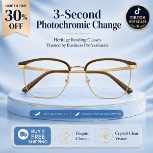 Couple Style Premium Photochromic Reading Glasses Blue Light Filtering  Lightweight Frame summerwins