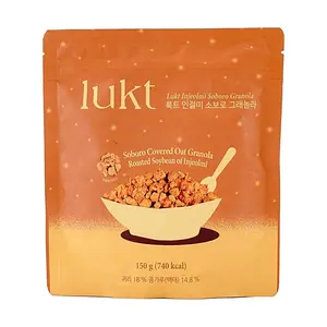 LUKT Korean Roasted Soybean Powder Mochi Bites Granola Balls 150g - Instant Healthy Sweet Snack, Korean Rice Cake Flavor, Soy Powder Crispy Bits