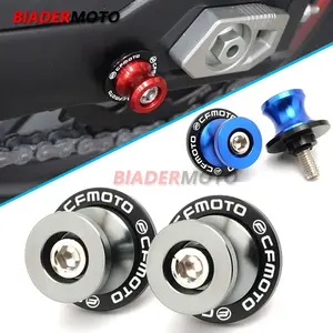 BIADERMOTO CFMOTO Motorcycle Swingarm Spools Rear Stand Screws Sliders 6061 Aluminum 10mm Bolt for 250SR 450ss 400GT 650GT 650MT 650NK 700CLX 800MT 700MT