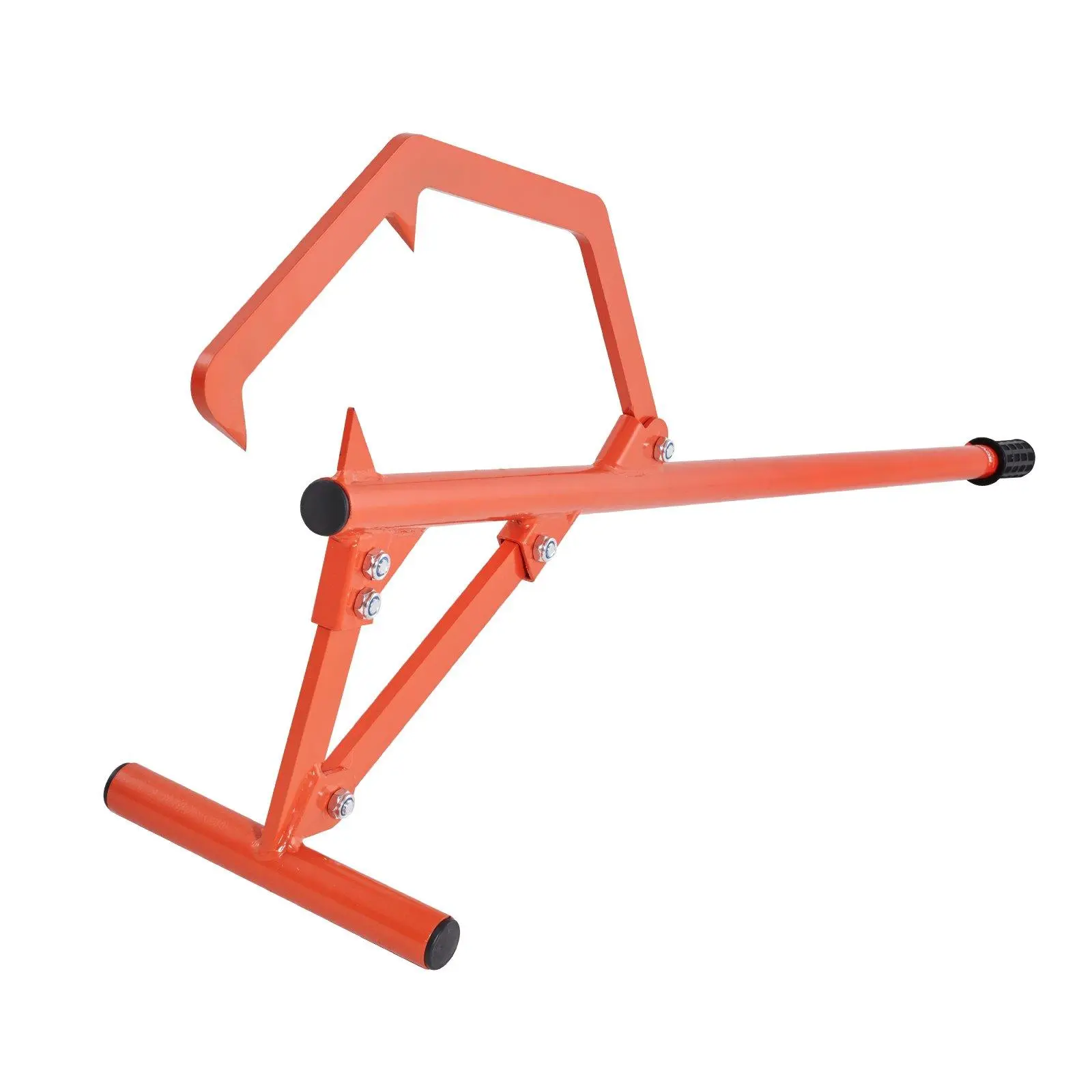 VEVOR Heavy-Duty Iron Timberjack Log Lifter Trolley, 46.5 in Adjustable, 25 in Size Range, Ergonomic Handle, Adjustable Hook, Rust-Safe Powder-Coated Steel, Easy Use for Work & Sawmill, Assemble-Compatible