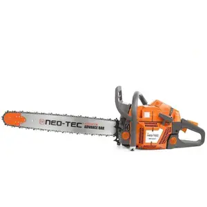 NEOTEC NH865 65cc Gasoline Chainsaw with 24 Inch Advance Bar and Chain 3.4KW 4.6HP for Professional Wood Work