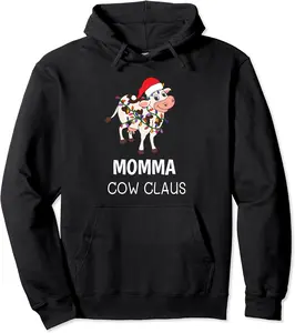 Momma Cow Claus Christmas Pajama Family Matching Xmas Pullover Hoodie - Farhadheid Shop 30B0BJ57KZV3