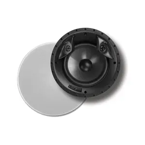 Polk Audio Vanishing Series 80 F/X-LS in-Ceiling Surround Sound Speakers (Pair), 8" Dynamic Balance Driver & (2) 0.75" Ring-Radiator Tweeter, Dual-Port Bandpass Enclosure, Rotating Cam System, Black