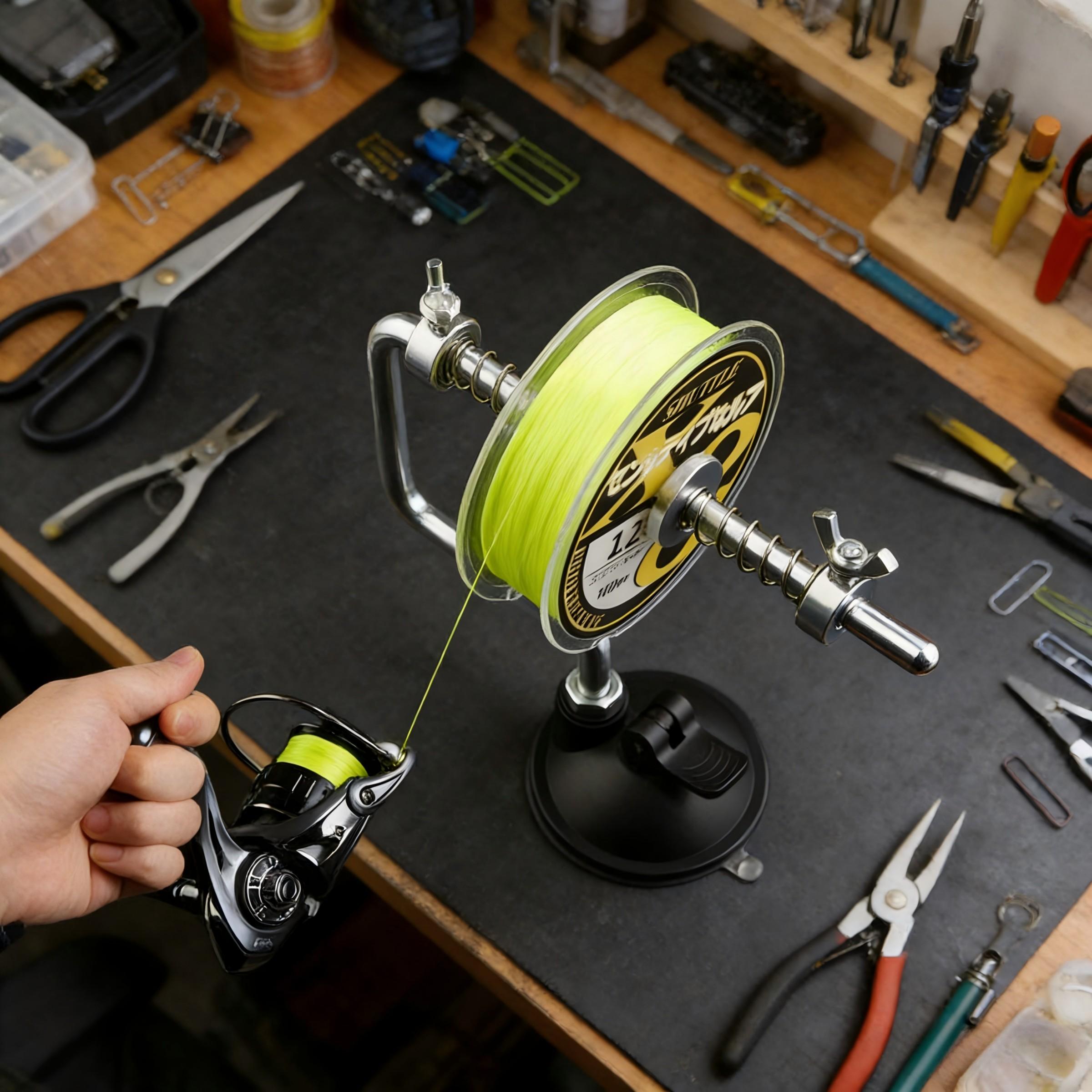 Beyond Braid EZ Fishing Line Spooler – Portable Table Mounted Reel Spooler for Spinning & Baitcasting Reels – Adjustable to Fit Multiple Size Spools of Fishing Line