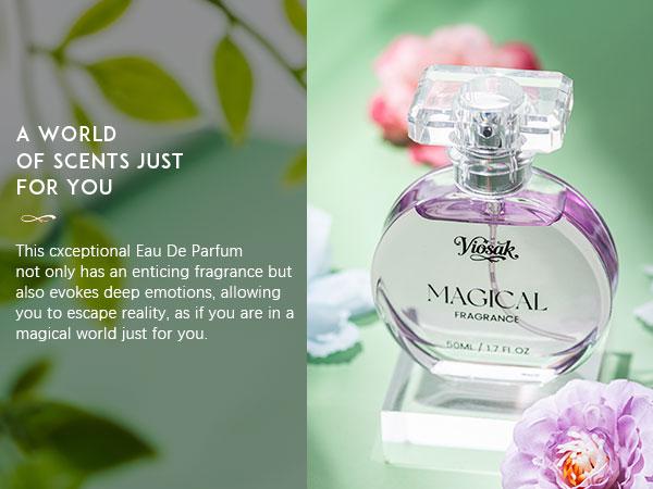 VIOSAK （New） Ultra-Concentrated Perfume Mist 50ml Lasting(1.65 fl. Oz) Top note: Rose, Pink Pepper Middle note: Raspberry, Flower Base note: Papyrus, Amber