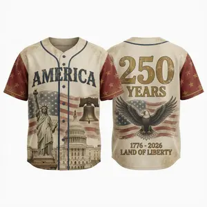 America 250 Baseball Jersey – Patriotic USA Flag Eagle Shirt, 250 Years of Freedom Independence Day Gift for Men