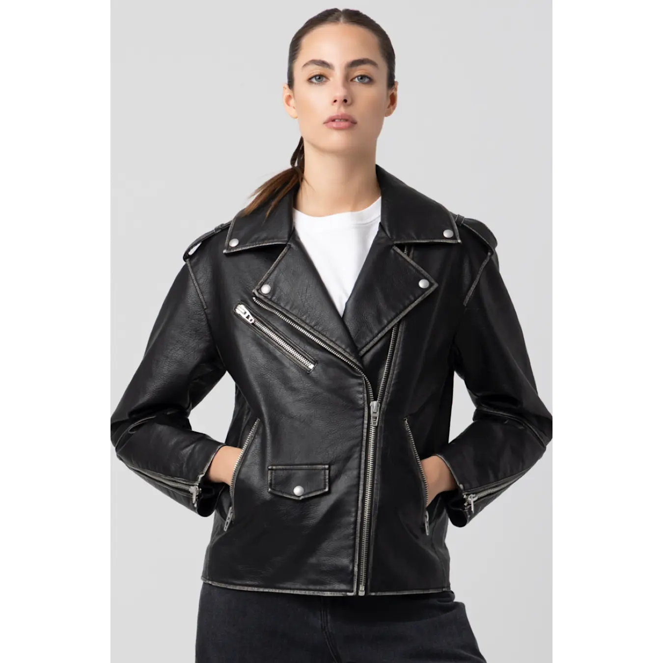 Blank NYC In Between Black Moto Jacket