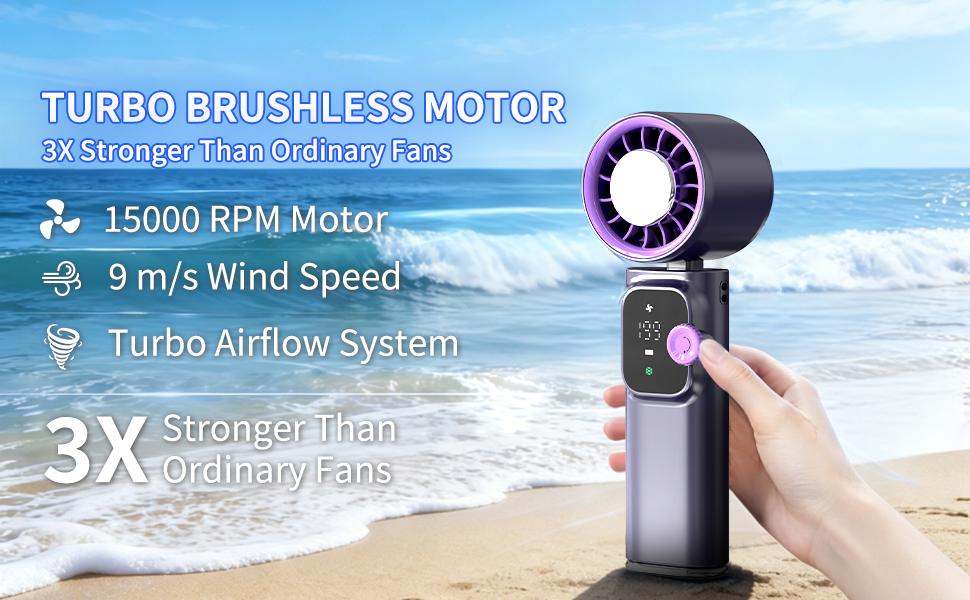 199-Level Precise Wind Control Cordless Wireless Portable Cooling Ice Fan - Foldable, Adjustable, Automatic Settings, Airflow Enhancer for Summer Travel & Outdoor Household Appliance Essential