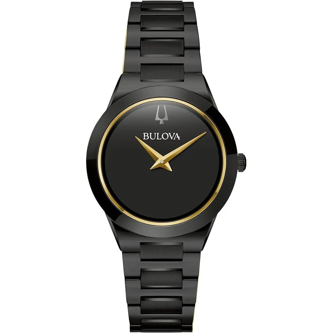 Bulova Modern Millenia Black Stainless Steel Ladies Watch 98L314