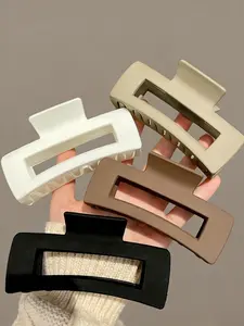 Women's Hair Clips Set (4 Pcs/set), Versatile Solid Colors, Fashionable Accessories for Daily Wear, Casual Events, Travel