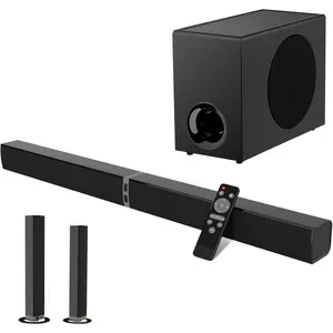 Sound Bar with Subwoofer,120W Soundbar for Smart TV Surround Sound Home Theater System Bluetooth 5.3 Audio Compatible with ARC, AUX, Optical