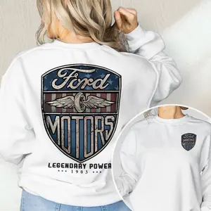 Ford Hoodies Vintage Motors Legendary Power 1903 Graphic Unisex T-Shirt, Pullover Sweatshirt Hoodie Gift for Her Comfort Tee Sweatshirt, Hoodie, Comfort Colors