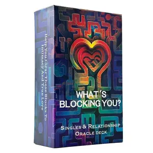 What's Blocking You Oracle Cards, 80pcs/set Tarot Card Game, Fortune Telling Toy, Clarity Card Game, Card Games for Singles & Relationship, Tarot Card Decks