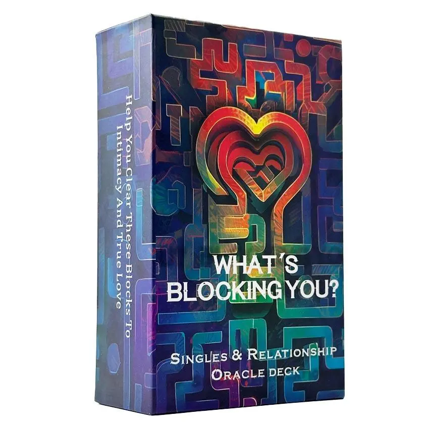 What's Blocking You Oracle Cards, 80pcs/set Tarot Card Game, Fortune Telling Toy, Clarity Card Game, Card Games for Singles & Relationship, Tarot Card Decks, Card Games For Teens, Card Game Sets