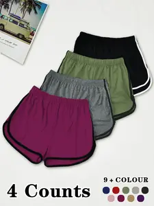 Plus size- Plus size- 4 Counts of Women's Sexy Classic Shorts, Sleep Pants for Women, Night Bottoms