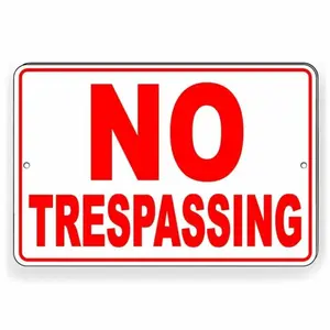 No Trespassing Sign Weatherproof Aluminum Rust Free Heavy Duty for Outdoor Security and Warning Signage