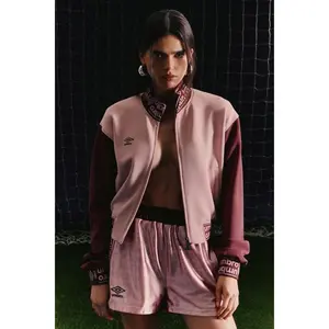 Umbro Mock Neck Scuba Zip Up Jacket - Pink J
