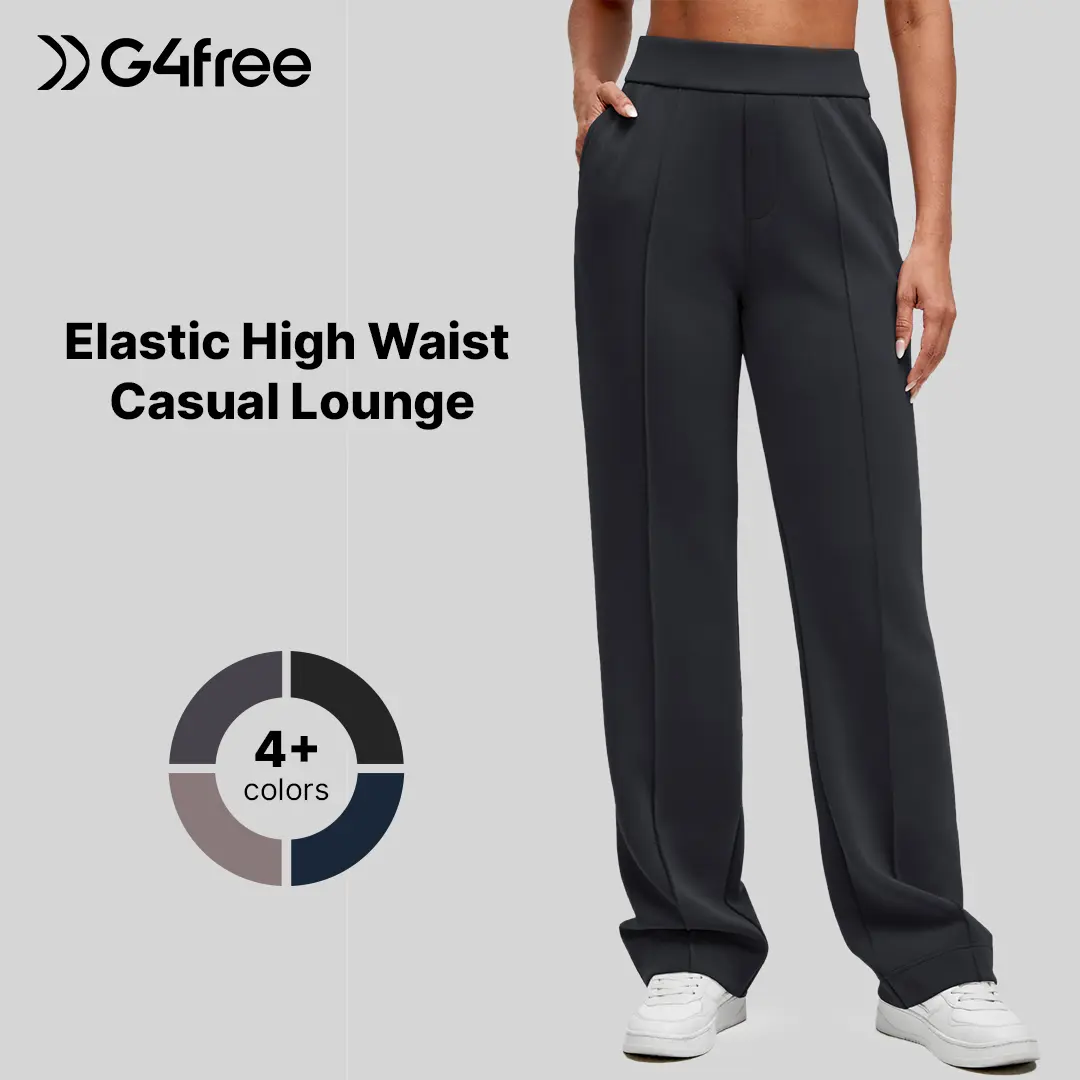 G4Free Smoofit Modal Soft High Waisted Wide Leg Pants for Women - Comfy Basic Bottoms, All-Weather Casual Lounge Work Trousers (27.5''/29.5''/31.5'')