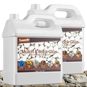 Rock Glue for Landscaping, 1 Gallon Mulch Glue, Gravel Binder & Stone Adhesive, Fast-Dry, Wide Coverage & Pet Safe Mulch Glue for Rocks, Weather-Resistant for Patios, Garden, Walkways and Paths