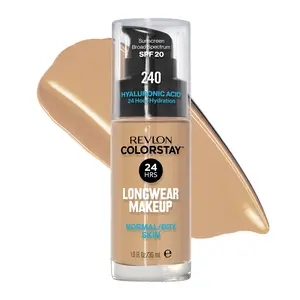 Revlon Liquid Foundation, ColorStay Face Makeup for Normal & Dry Skin, SPF 20, Longwear Medium-Full Coverage with Natural Finish Revlon Liquid Foundation, ColorStay Face Makeup for Normal & Dry Skin, SPF 20, Longwear Medium-Full Coverage with Natural Finish