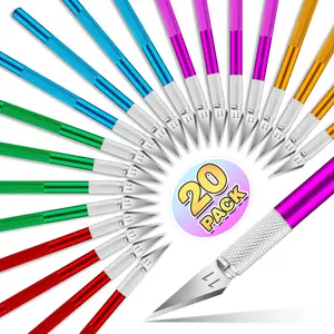20-Pack Precision Craft Knives with Extra Blades, Office Cutting Supplies for Crafting Supplies, Art & DIY Projects