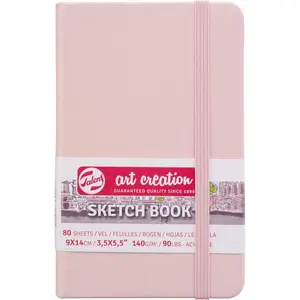 Talens Japan T9314-011M 441726 Royal Art Creation Sketchbook, Drawing Notebook, 3.5 x 5.5 inches (9 x 14 cm), Pastel Pink