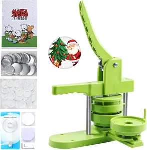 Button Maker Machine 75mm (3 in) Installation-Free, DIY Button Pin Maker Machine, Button Badge Press Machine with Free 100 Sets Button Maker Supplies & Pictures & Circle  & Magic Book