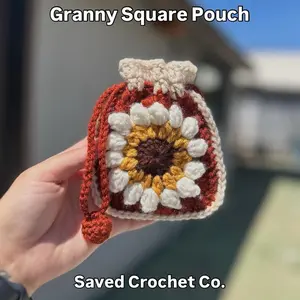 Handmade Granny Square Pouch