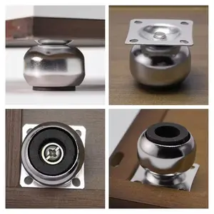 4pcs Furniture Feet, Mini Round Ball Feet, Cabinet Feet, Sofa Legs, Suitable for Assembling or Replacing All Kinds of Furniture