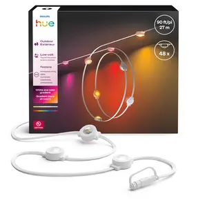 Philips Hue - White and color ambiance Festavia permanent outdoor lights 90 ft White string