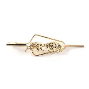 Pre-owned Tiffany & Co. 18K Yellow Gold (Au750) Small Leather Goods Au750 Bear Tie Pin