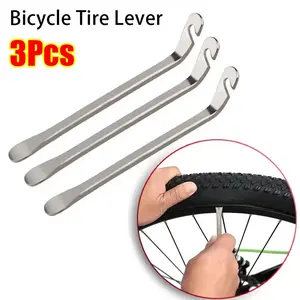 3Pcs Carbon Steel Bicycle Tyre Lever 12cm Heat Treatment Crow Bar Remover Tool Black White Bike Tire Opener Bicycle Parts