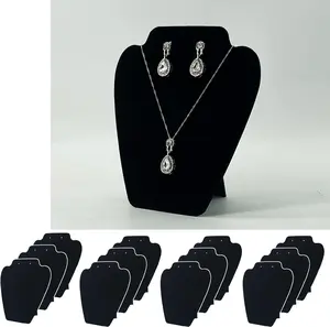 12 count Black  Necklace Display, Display for Selling and Shows,Necklace Easel Stand,Collapsible  Bust Display Stand