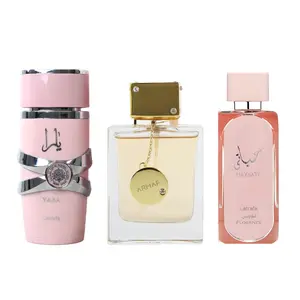Lattafa Holiday Combo for Women Armaf CDN 3.6FL.OZ , Lattafa Yara EDP 3.4FL.OZ and Lattafa Hayaati Florence 3.4FL.OZ Fragrance Duo Elegant Floral Fragrance