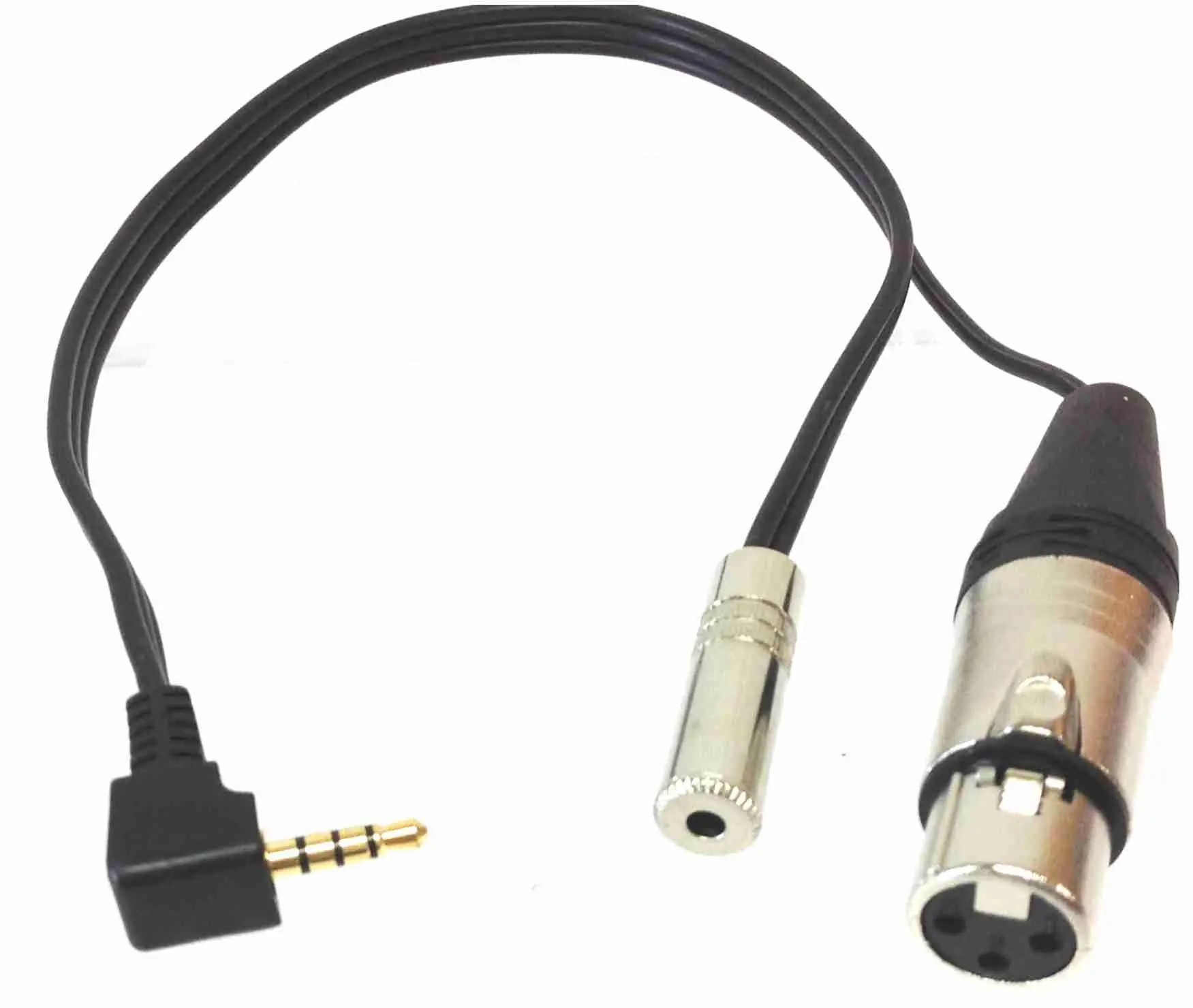 Android Microphone Adapter Cable with XLR Female + Headphone Jack