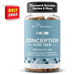 Conception for Her Fertility Supplements for Women – Ovulation, Hormonal Balance & Regular Cycle Support – Myo-Inositol, Folate, Folic Acid & Vitex – 60 Vegetarian Capsules