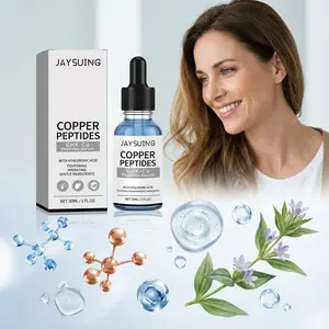 JAYSUING GHK-Cu Copper Peptides Serum | Copper Tripeptide-1 Hyaluronic Acid Hydrating Serum, Moisturizing Anti Aging, Gentle For Sensitive Skin, Instant Firming Moisturizing & Fast Absorbing