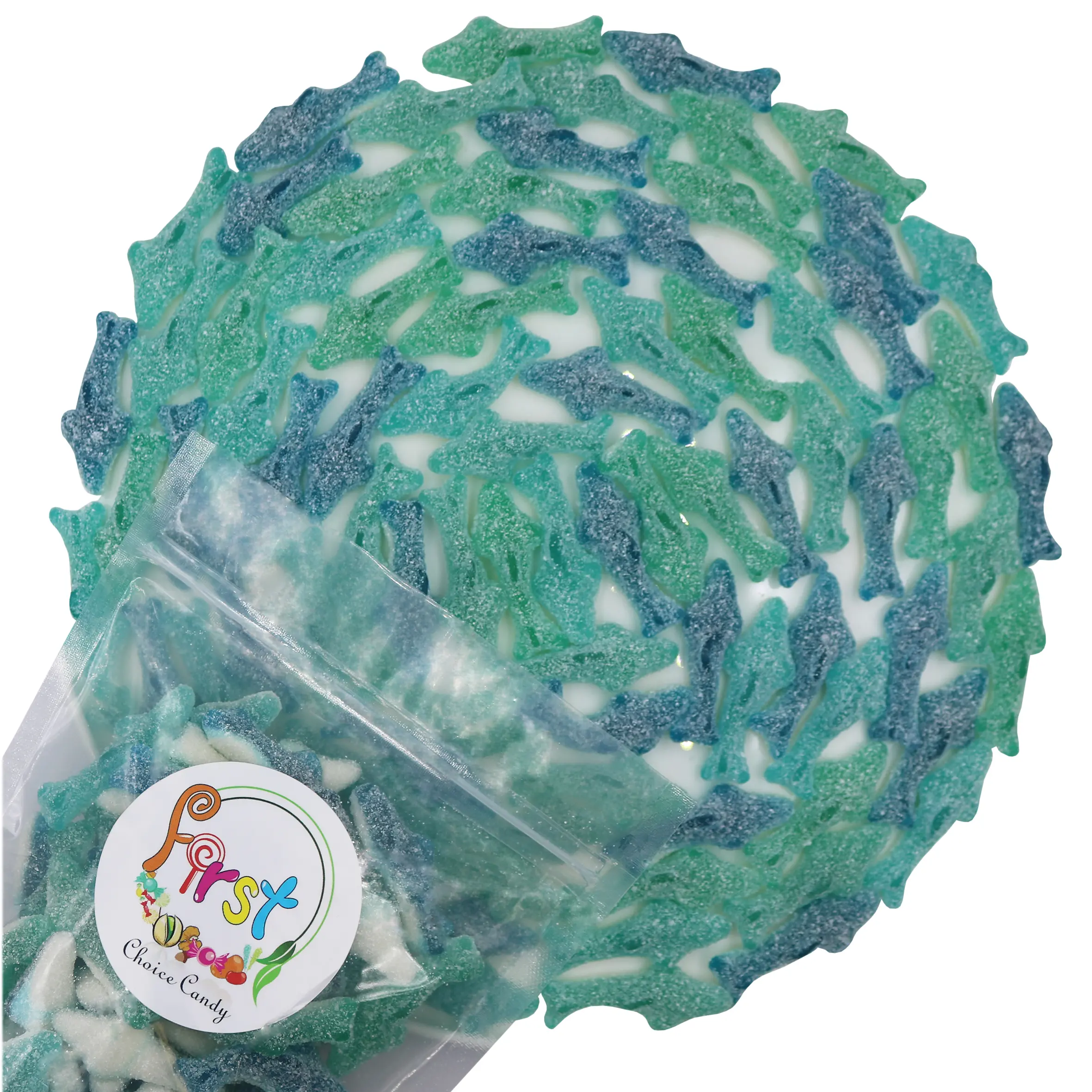 SOUR BLUE SHARK GUMMY 2 LB BAG