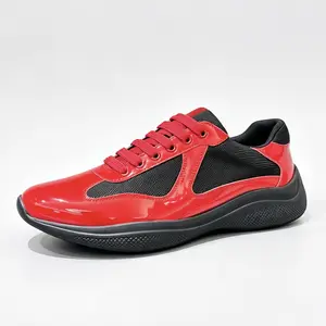 patent leather americas cup sneakers size 35-47 men‘s and women's rossa bike fabrique silver black or white mesh flat shoes voyage casual designer running shoes round toe design multiple colors trainers