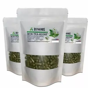 Mor-Tea-Algae Blend - Moringa, Matcha Green Tea, Spirulina, Chlorella 100 Veggie Caps