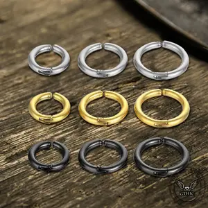 GTHIC Minimalist Style Stainless Steel Solid Color Ear Cuffs Fashion Accessories for Men and Women Daily Wear