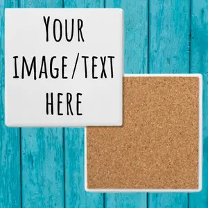 Personalized Custom Ceramic Tile Coasters - Photo Coasters - Monogram Coasters - Map Location Coasters - Name Date Coaster - Memory Coaster