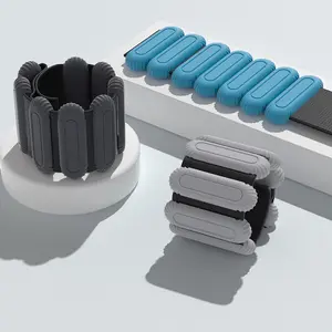 Adjustable Ankle Weights For Women Men,Wrist Weights Set For Walking Running,1 Pair (1Lbs Each) Silicone Workout Weights For Gym Fitness, Jogging,Yoga,Pilates,Strength Training,Physical Therapy