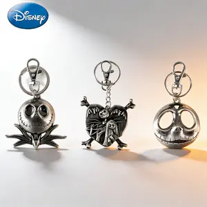 1PC Disney The Nightmare Before Christmas Keychain Officially Licensed Anime Figure Zinc Alloy Suitable Fans Gift Backpack Decor Bag Clip Pendant 3D Design Drop-proof Durable Accessory Collection Jack Sally