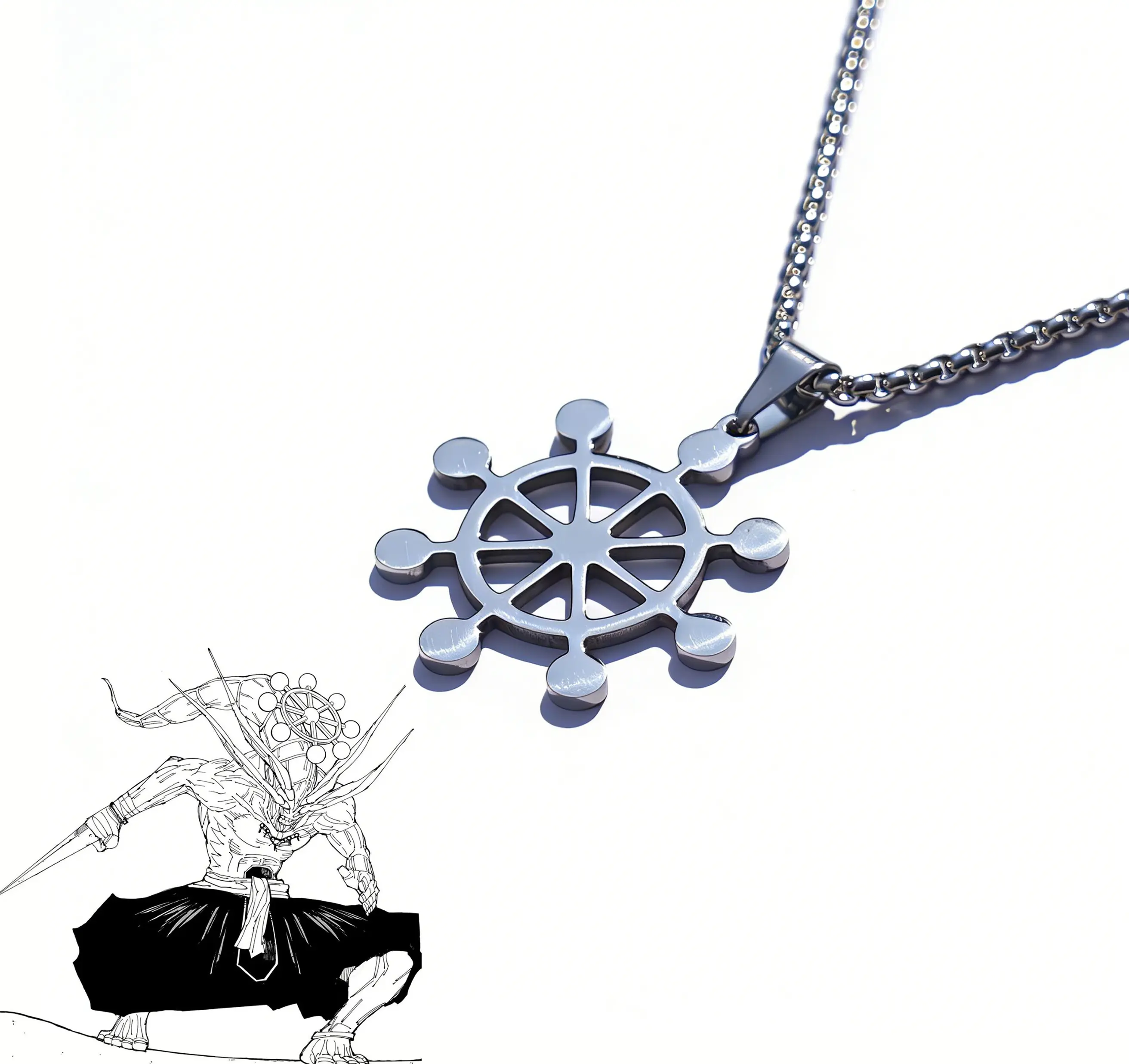 JJK Mahoraga Gear Necklace