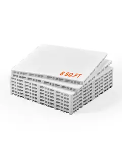 VEVOR Dryland Tiles for Hockey Floor Mat, 12 x 12 in 8 Pcs Interlocking Versatile Training Surface, Dance Floor Tiles, Hockey Training Equipment Board for Shooting (Ash Gray, 8 sq. ft/Box)