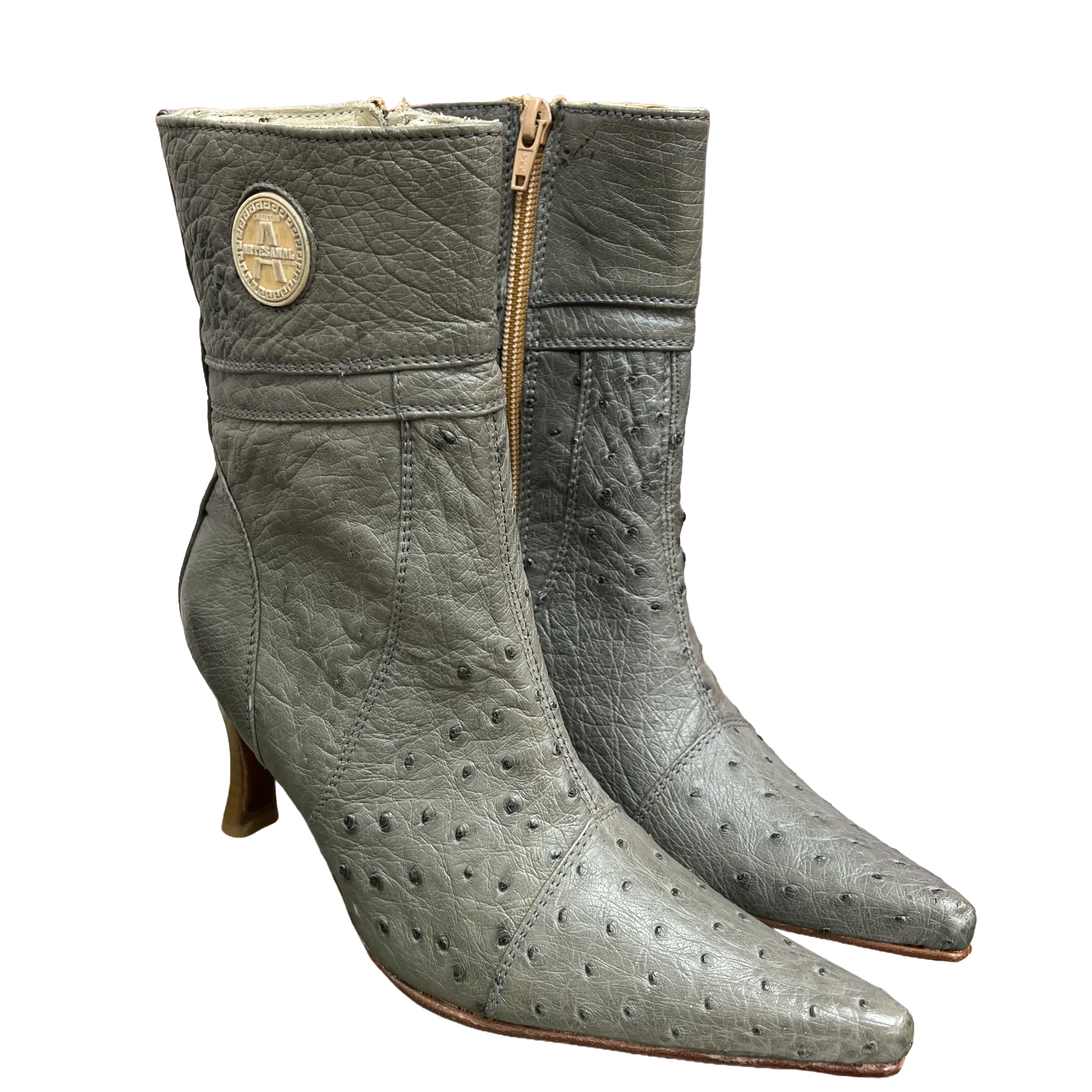 Botas Gris de Avestruz