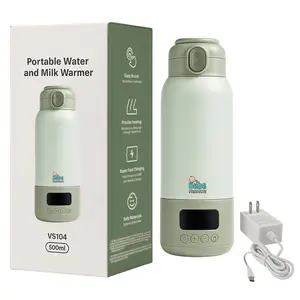 Portable Bottle Warmer for Travel - 500ML | Fast Heating, Spill-Proof & Large Capacity Milk Warmer for Baby with Precise Temperature Control - On-the-Go Baby Feeding Essential